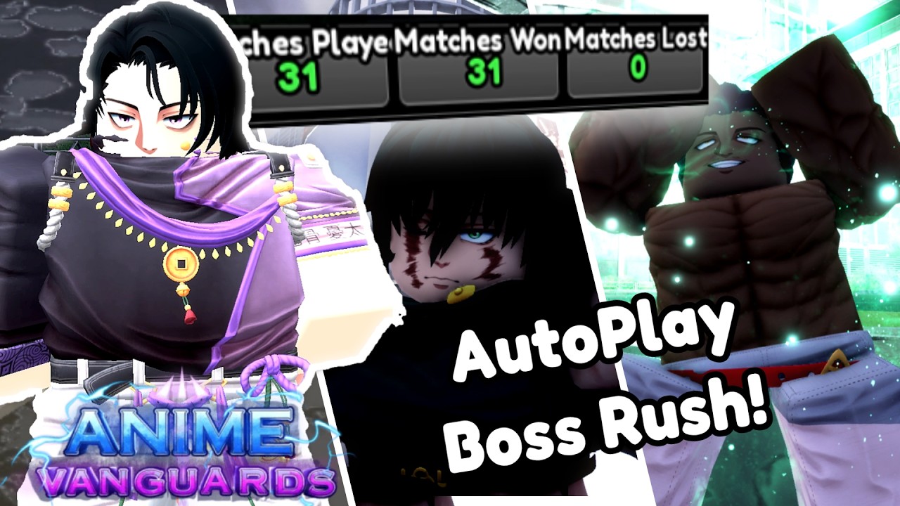 100% Win Rate! How To AFK AUTOPLAY Yuta Boss Rush | Anime Vanguards