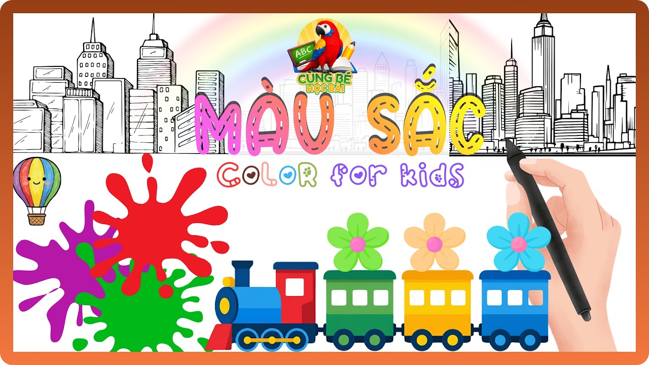 Màu Gì Đây? Dạy Bé Học Màu Sắc Vui Nhộn - Bé tập tô màu | CÙNG BÉ HỌC BÀI