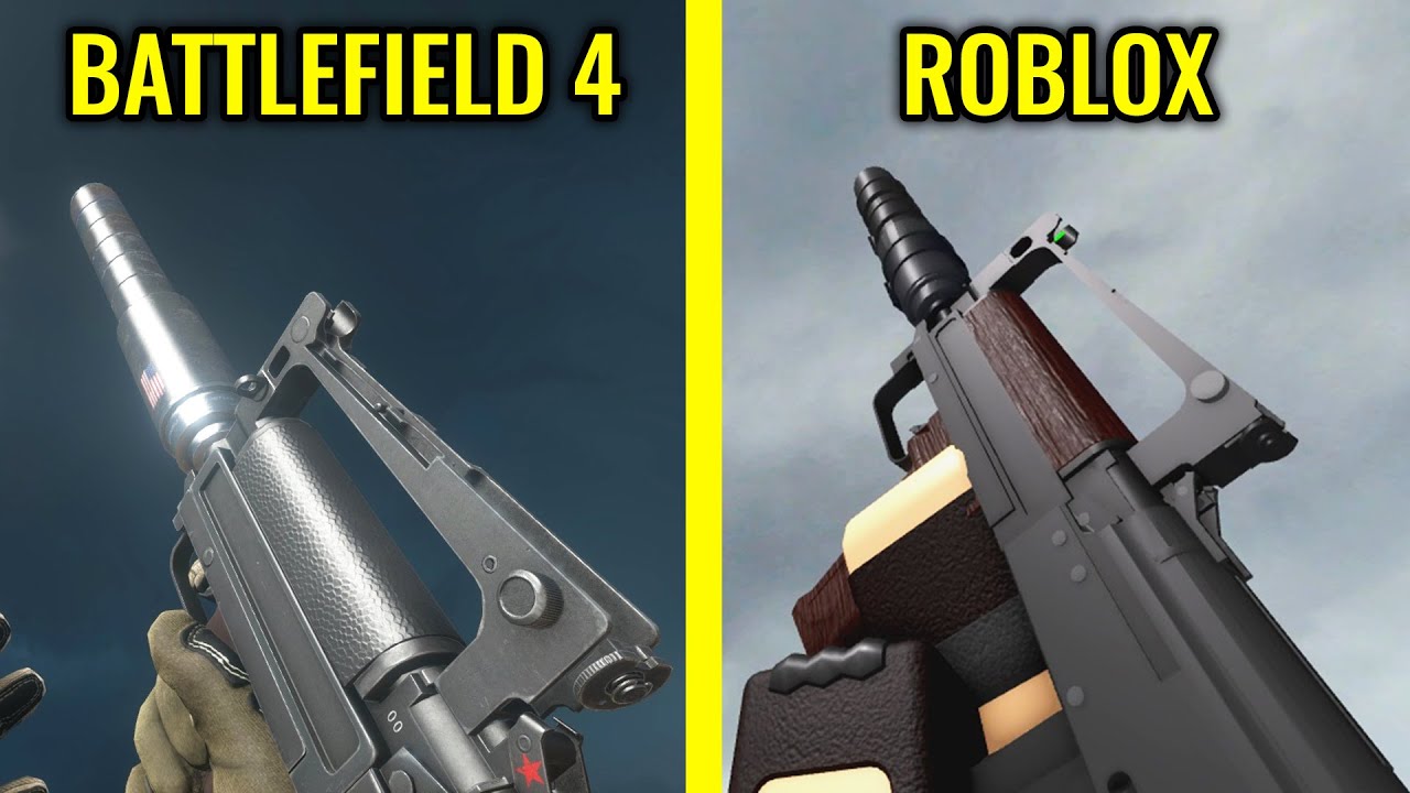 Battlefield 4 vs Roblox Phantom Forces - Weapons Comparison