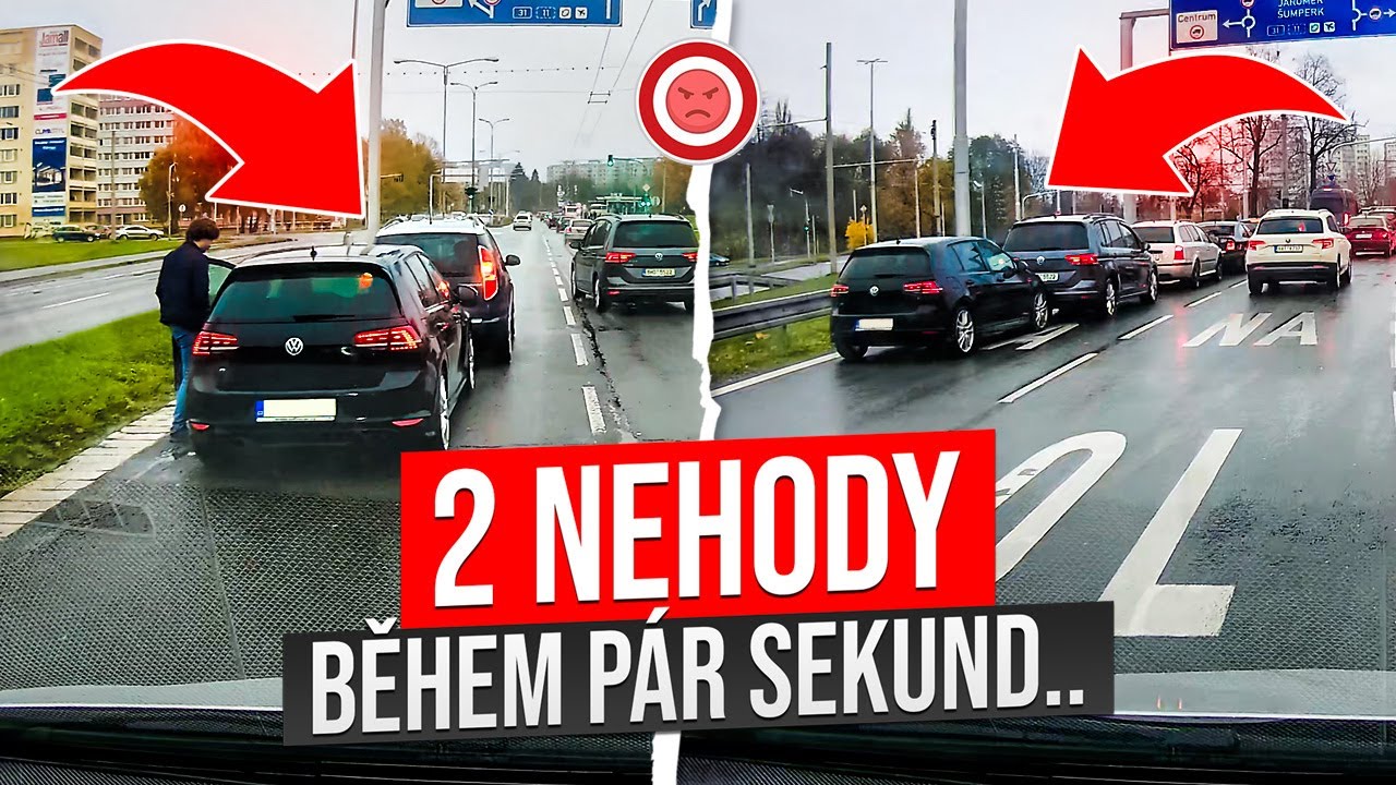 Řidič Způsobil 2 Nehody, Dostal Jsem Smyk a HOŘÍCÍ Popelnice - Perly Ze Silnic 156