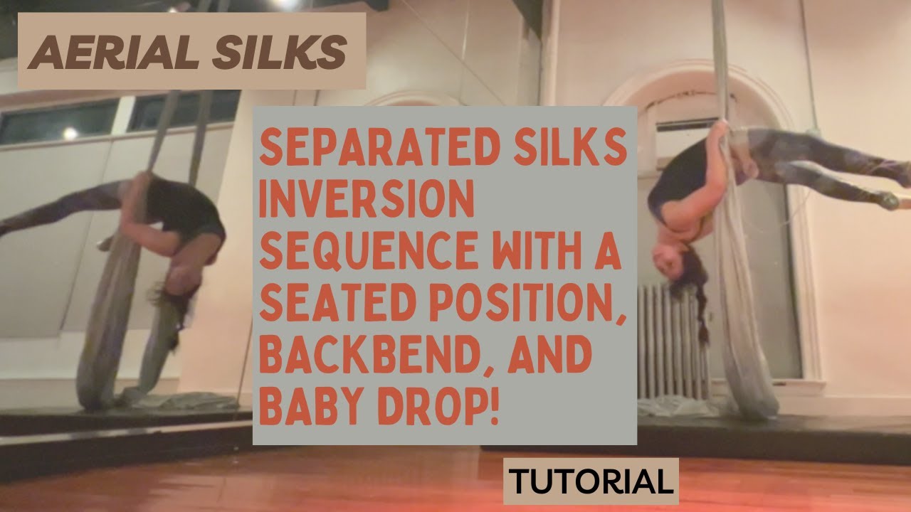 Level 1 Aerial Silks Sequence with a: Chair, Backbend, and Knee Hook shape! (Tutorial)