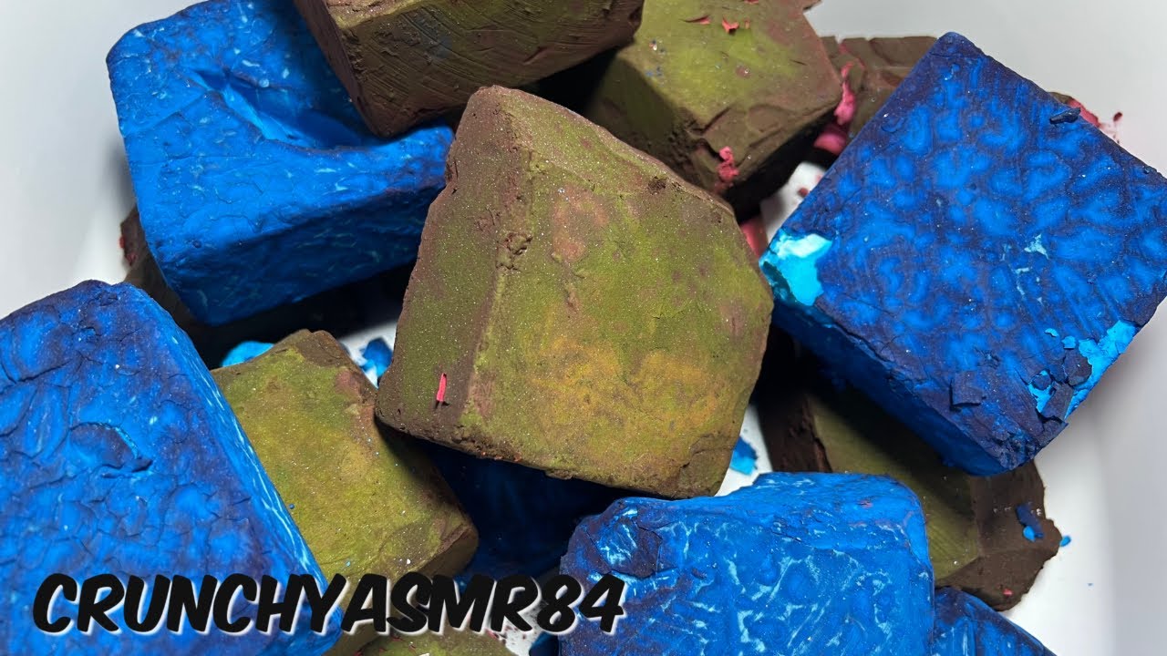 Red & Blue Dyed Gym Chalk | Sleep Aid | Oddly Satisfying | ASMR