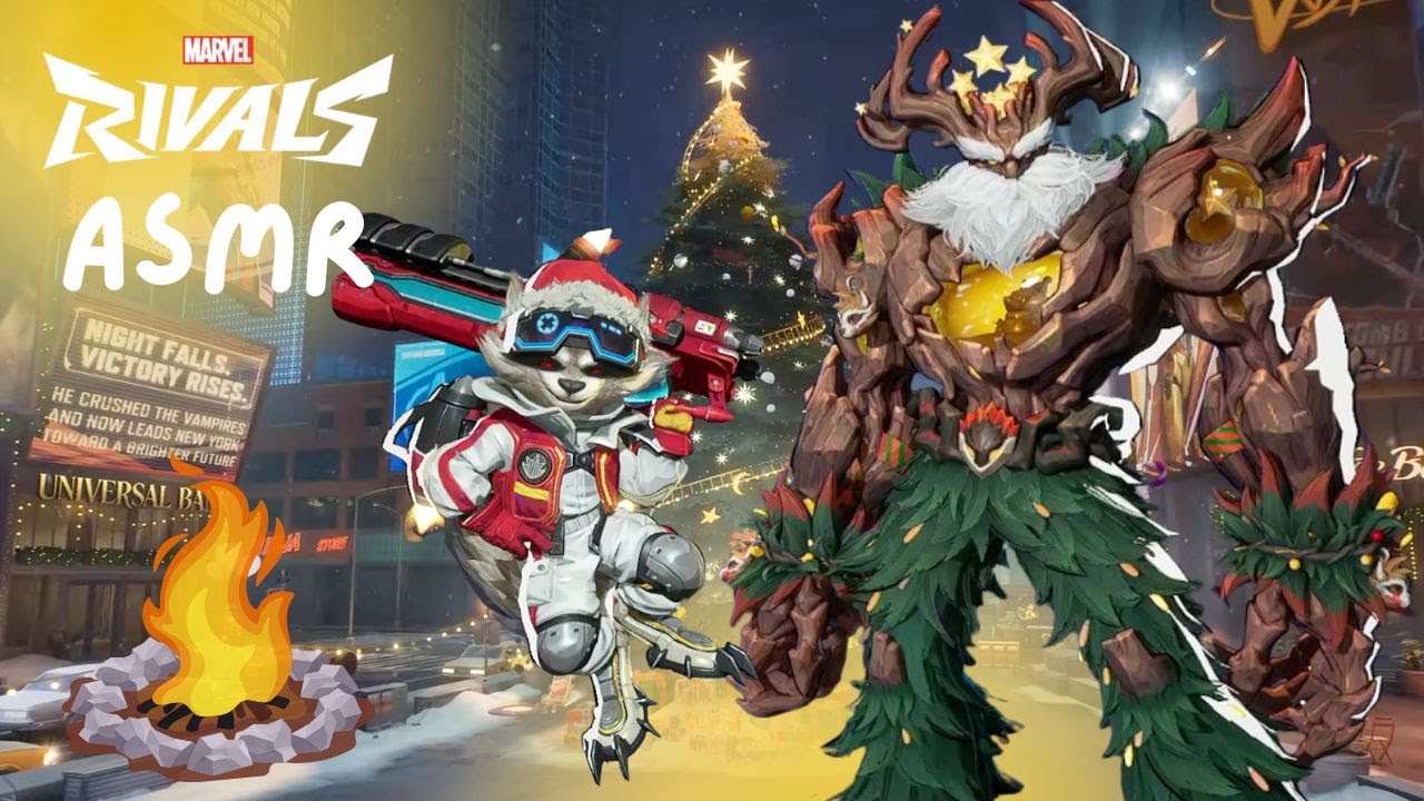 Cozy Holiday Marvel Rivals ASMR with the Best Winter Buds! (Whispering, Fireplace Crackling)