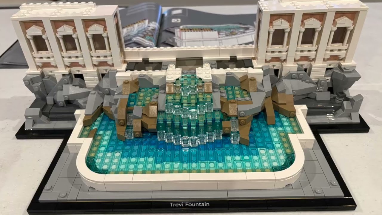 Joe and Lori build the Lego Trevi Fountain #lego  #trevifountain #rome #roma