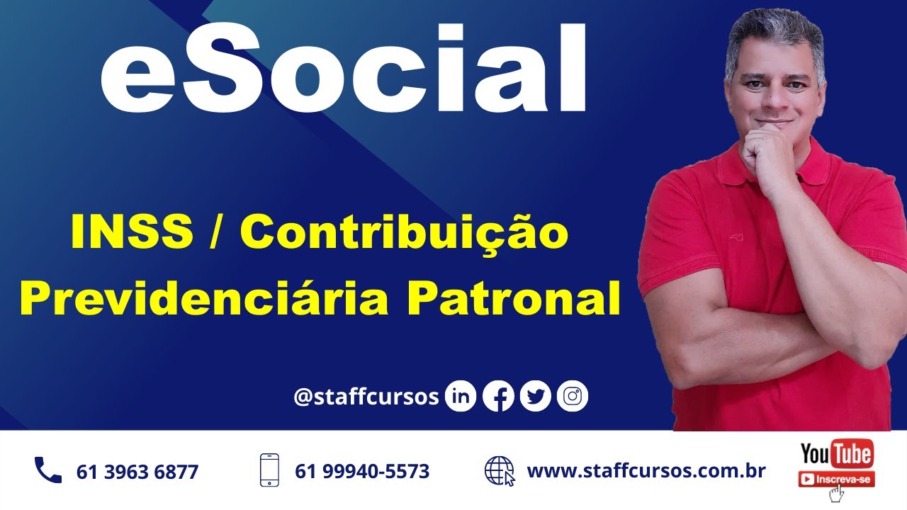 eSocial - INSS / CONTRIBUIÇÃO PATRONAL #trabalho #esocial #folhadepagamento #departamentopessoal
