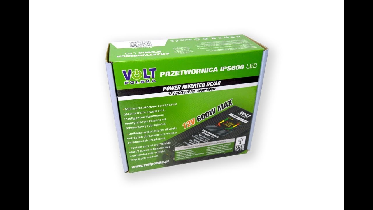 IPS-600 LED 12V 230V 300W/600W Przetwornica napięcia Volt Polska - test