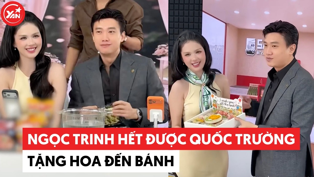 Ngọc Trinh hết được Quốc Trường tặng hoa đến bánh, đói bụng có trai doanh nhân đích thân nấu nướng