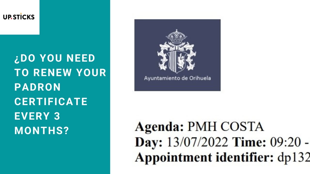 Do you need to renew your Padron certificate every 3 months?
