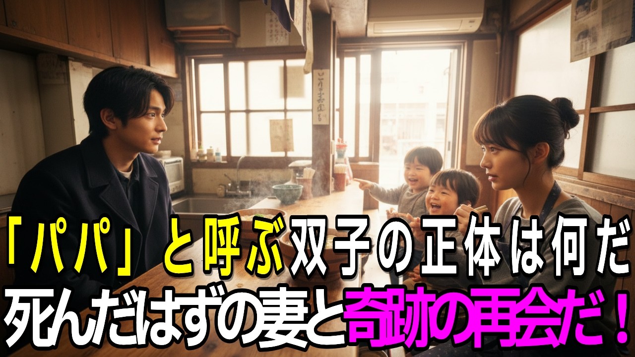 3年前に死んだはずの妻と再会。たこ焼き屋で「パパ」と呼ぶ双子の正体に絶句…義母の嘘を暴く【エリート】【末路】
