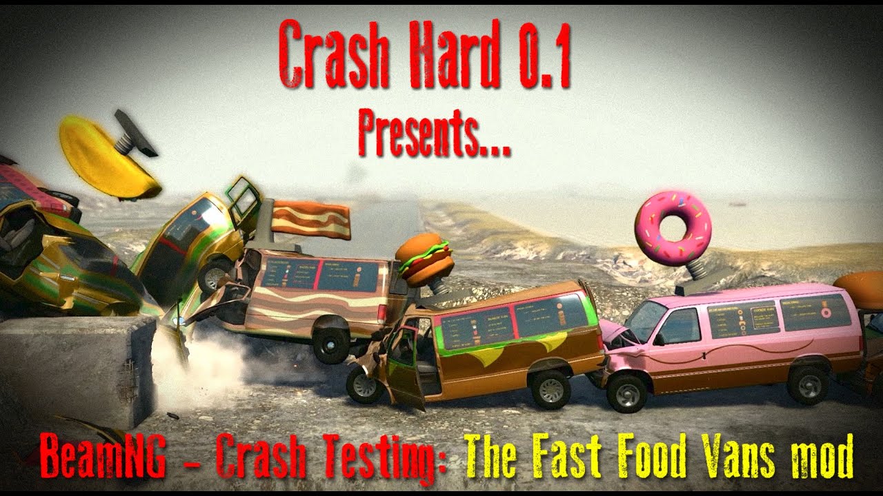 BeamNG - Crash Testing: The Fast Food Vans mod