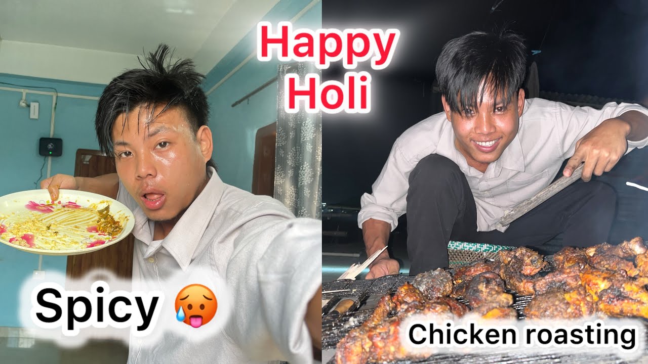 Holi Celebration With Spicy Pork And Chicken 🌶️🥵