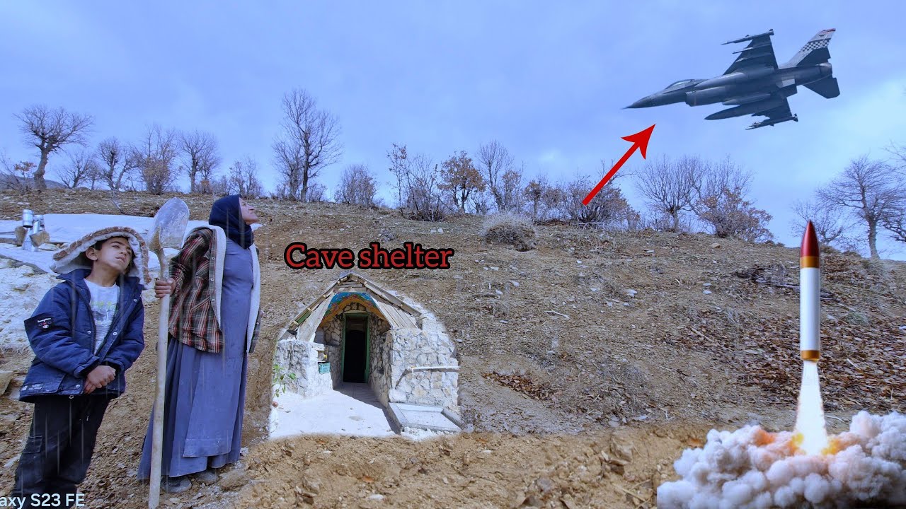 A mother's courage in midst of war; protecting a shelter amidst sound of rockets and heavy rain