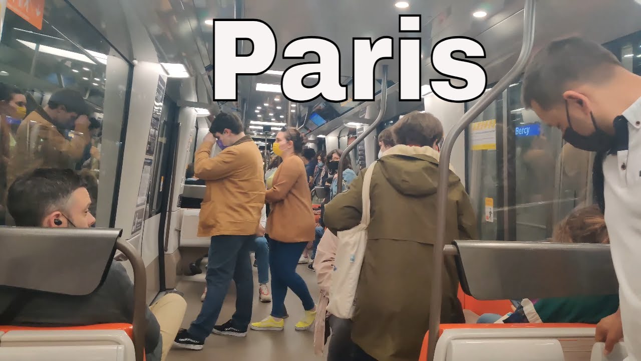 Street Walking in Paris in metro and train station 2022