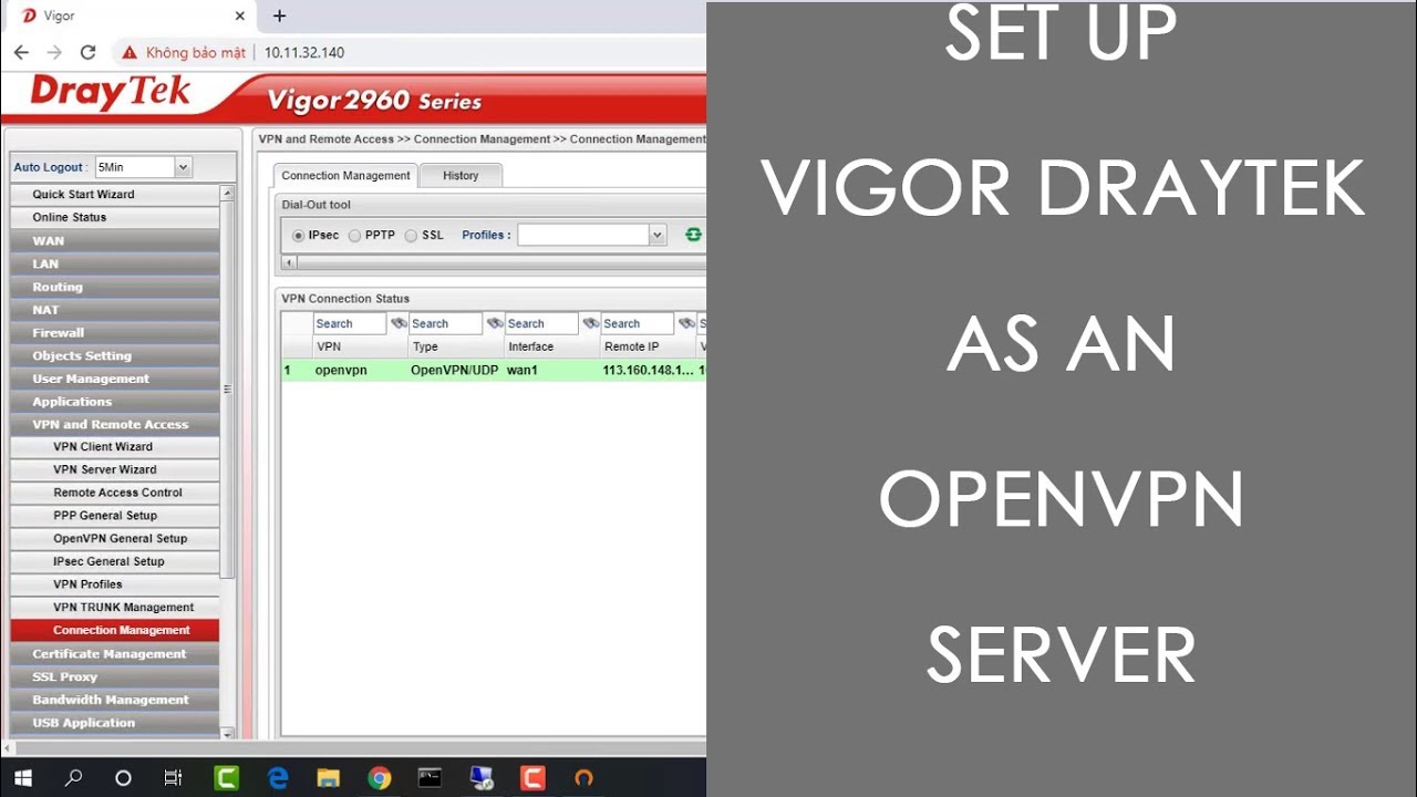 Настройте Vigor Draytek в качестве сервера OpenVPN