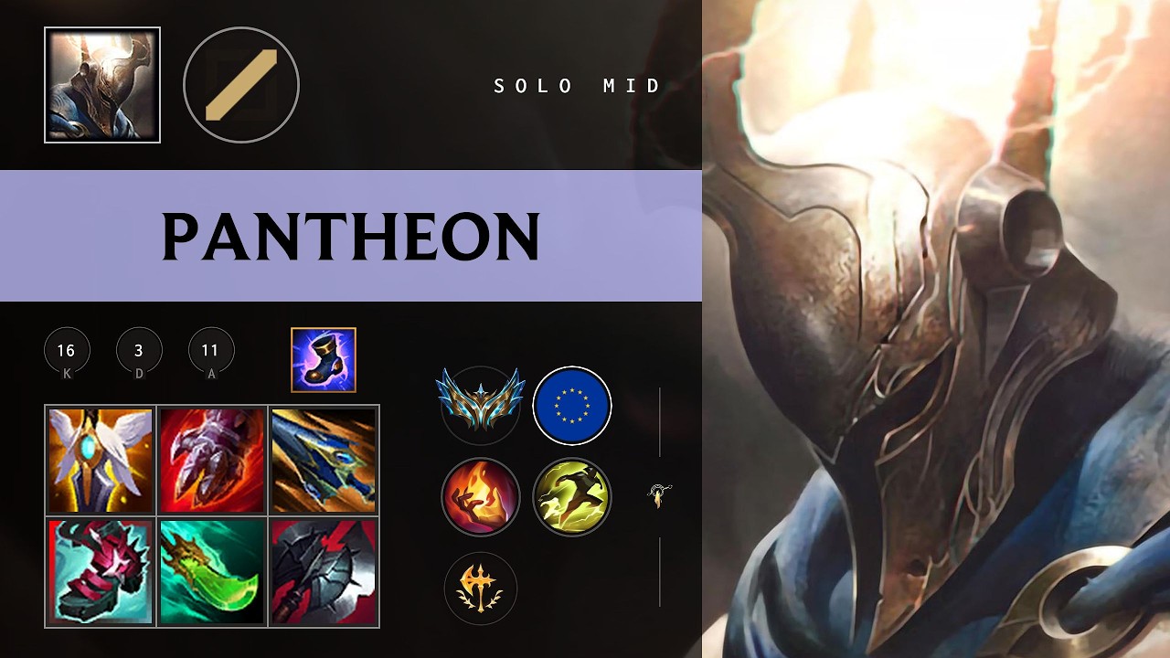 Pantheon Mid vs Akali - EUW Challenger Patch 26.08