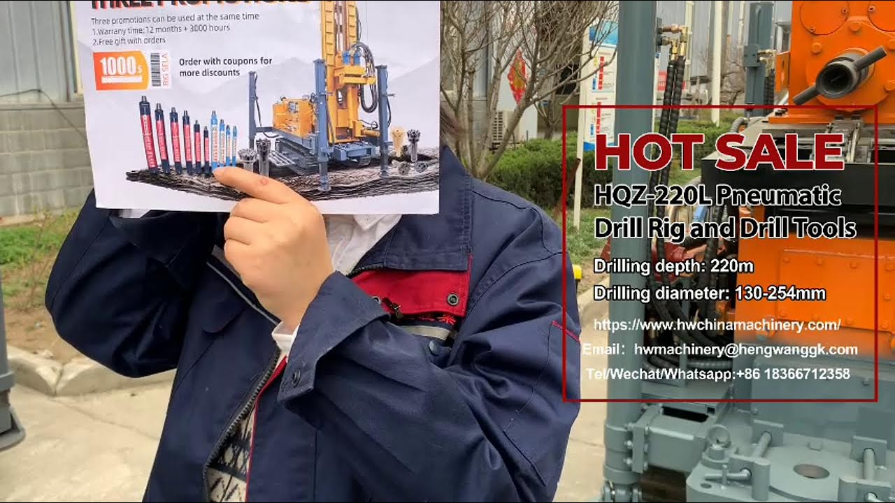 Hengwang HQZ-220L Pneumatic Drill Rig and Drill Tools Exhibition Online Show
