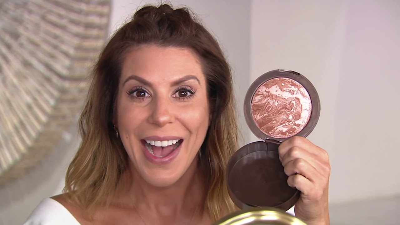 Laura Geller Tahitian Glow Baked Body Frosting and Puff on QVC