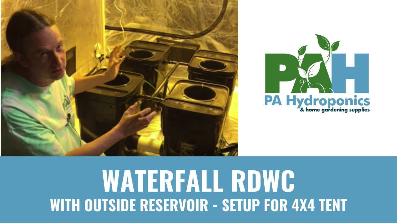 Установка PA Hydroponics Fallponic Waterfall RDWC с резервуаром для наружной палатки 4x4