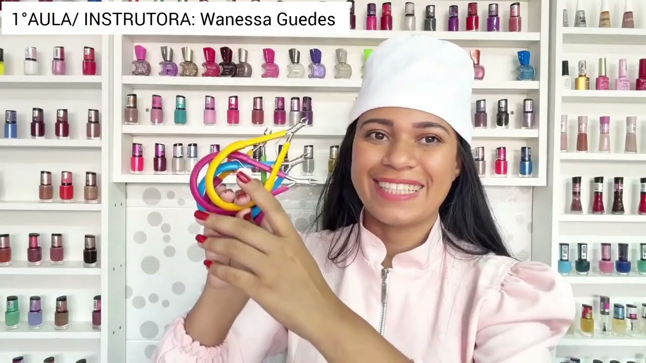 Início curso: lista produtos ,preparação unhas dos pés,cutilagem,esmaltação 1,2,3 aulas completas