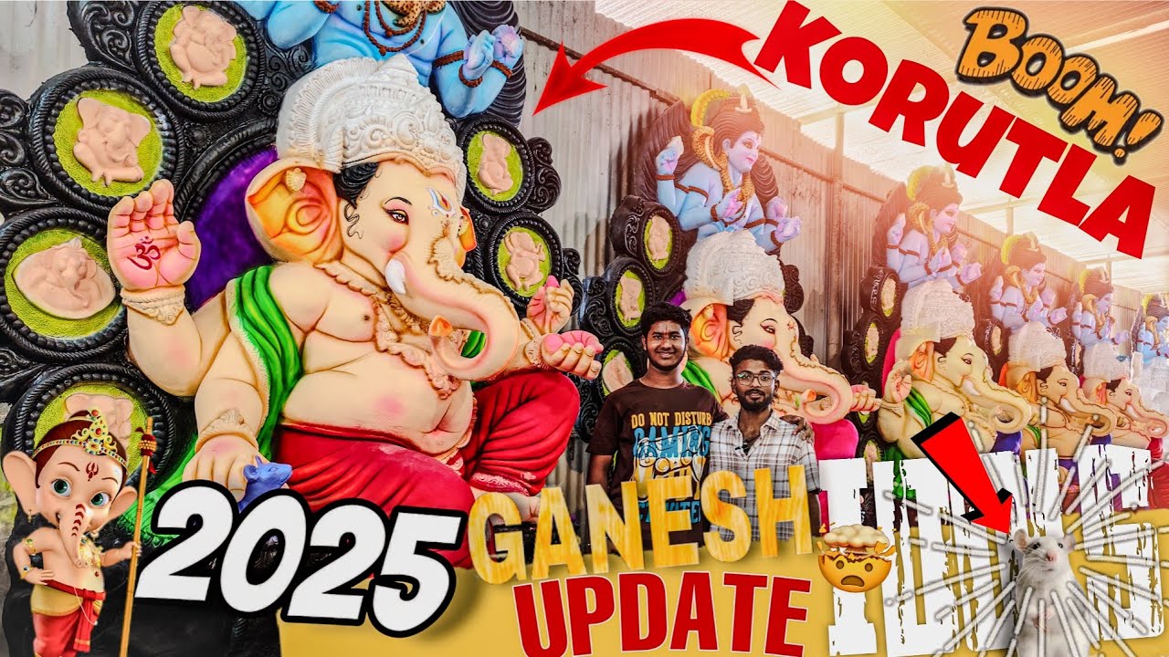 KORUTLA \ Ganesh idols 2025 \ Gangadhar kala arts \ korutla ganesh idols 2025 \ SMD CREATIVES ..