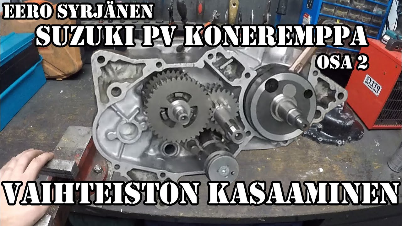 VAIHTEISTON KASAAMINEN || Suzuki PV koneremppa osa 2 || GARAGEVLOG#35