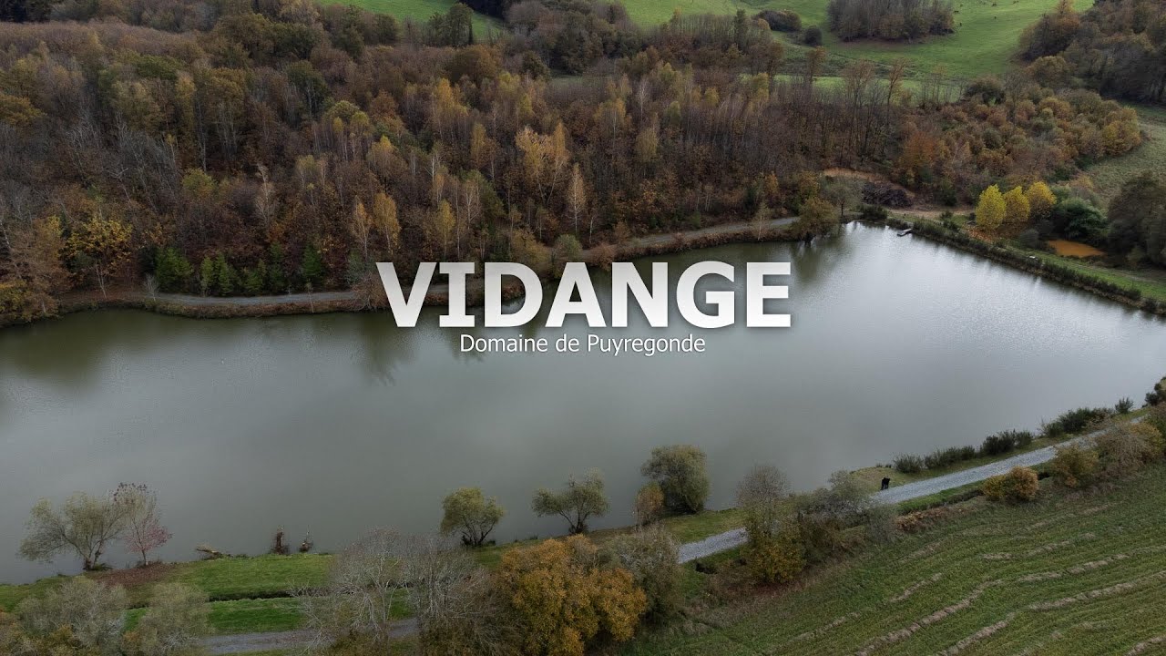 Vidange du grand étang au Domaine de Puyregonde
