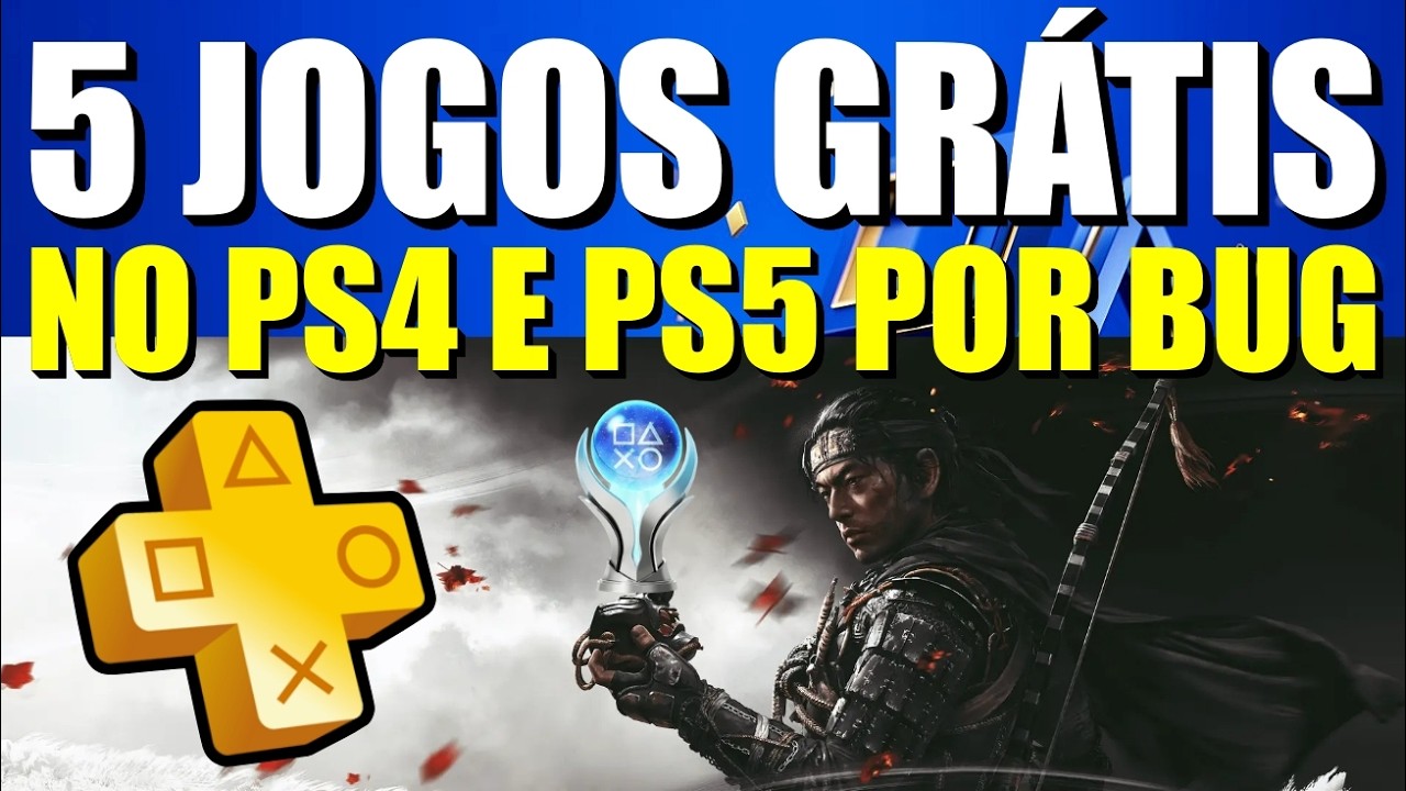 5 JOGOS GRÁTIS!! PARA SEMPRE E POR BUG NO PS4! E PS5! NA LOJA DA PLAYSTATION!!