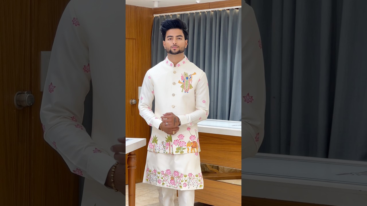 Shrinath ji Handprint & Handwork Koti Kurta Set 🪷 | MAYUR Designer #indianclothes #tranding