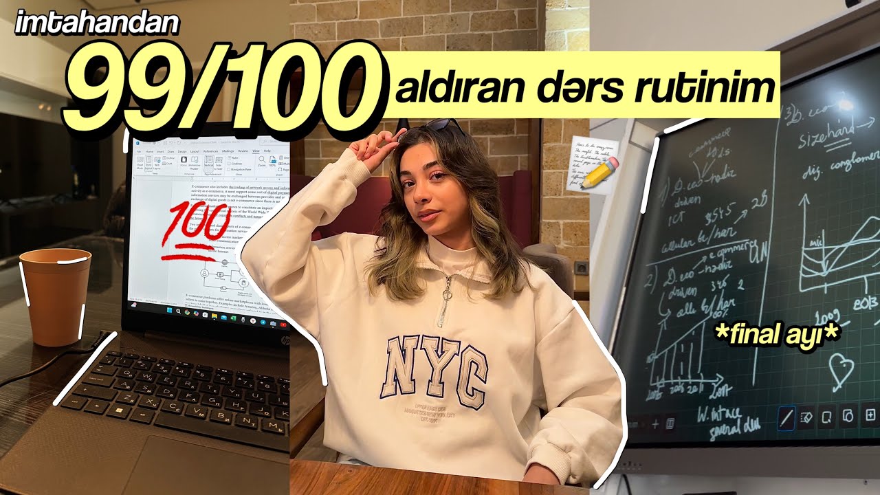 Mənimlə DOPDOLU BİR HƏFTƏ keçirin! 📀/ visionboard etmək, sabahlamaq, finallar, kino-studiosu