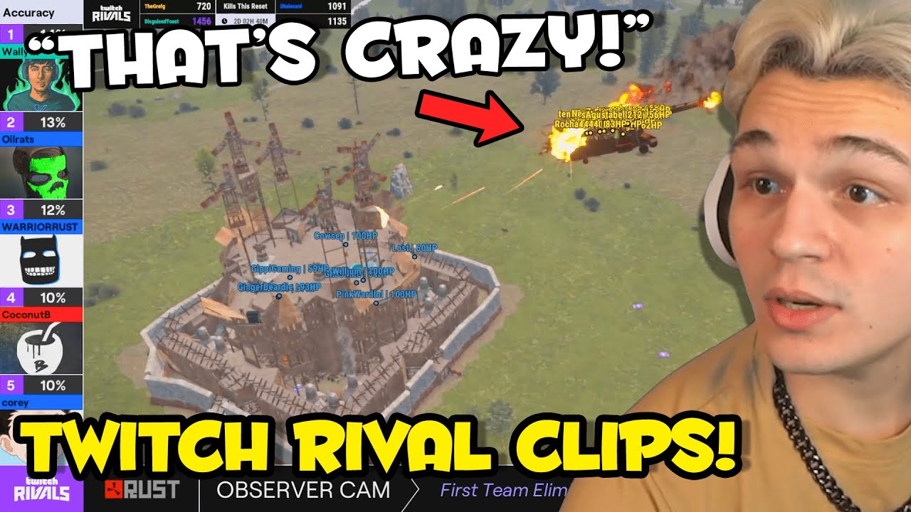 Реакция Рэя Си на RUST TWITCH RIVALS: лучшие моменты и клипы | Реакция Рэя #5