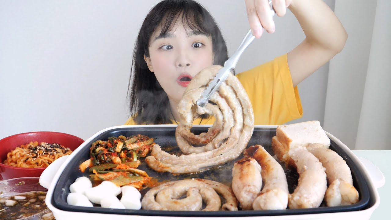 통통쫀득🔥곱창 대창 먹방 _ 불닭볶음면하고 볶음밥까지 리얼 짱맛탱 :D