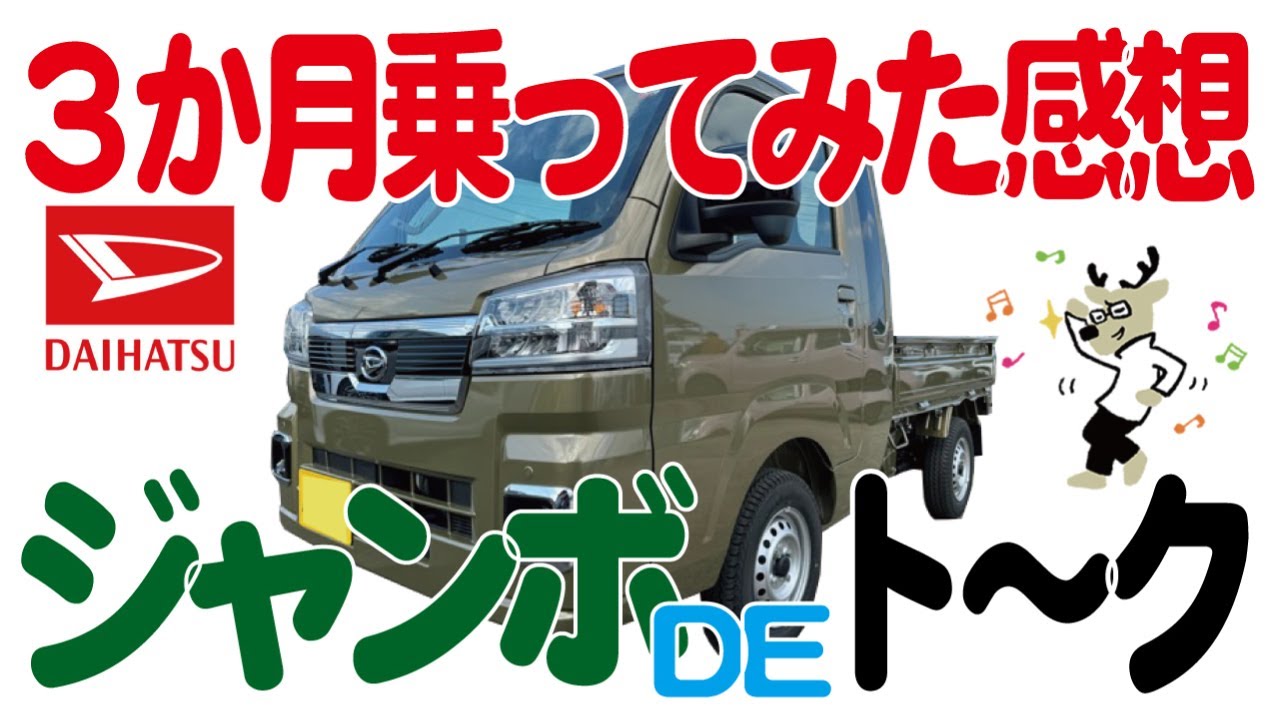 ハイゼットジャンボトラック３か月乗ってみた感想【カラー・走り・装備・要望など】