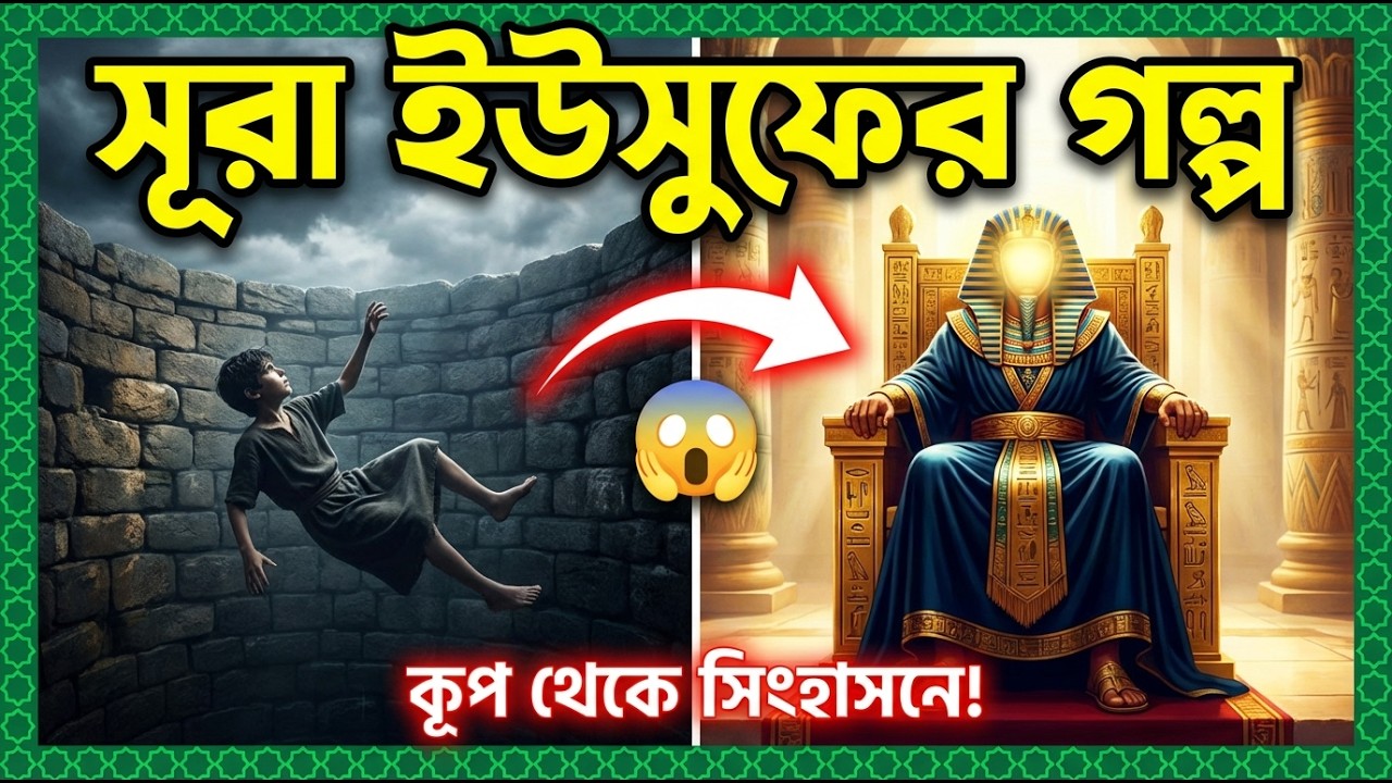 সূরা ইউসুফের গল্প | ভাইয়েরা কূপে ফেলল, হয়ে গেল মিশরের শাসক! 😱 আহসানুল কাসাস