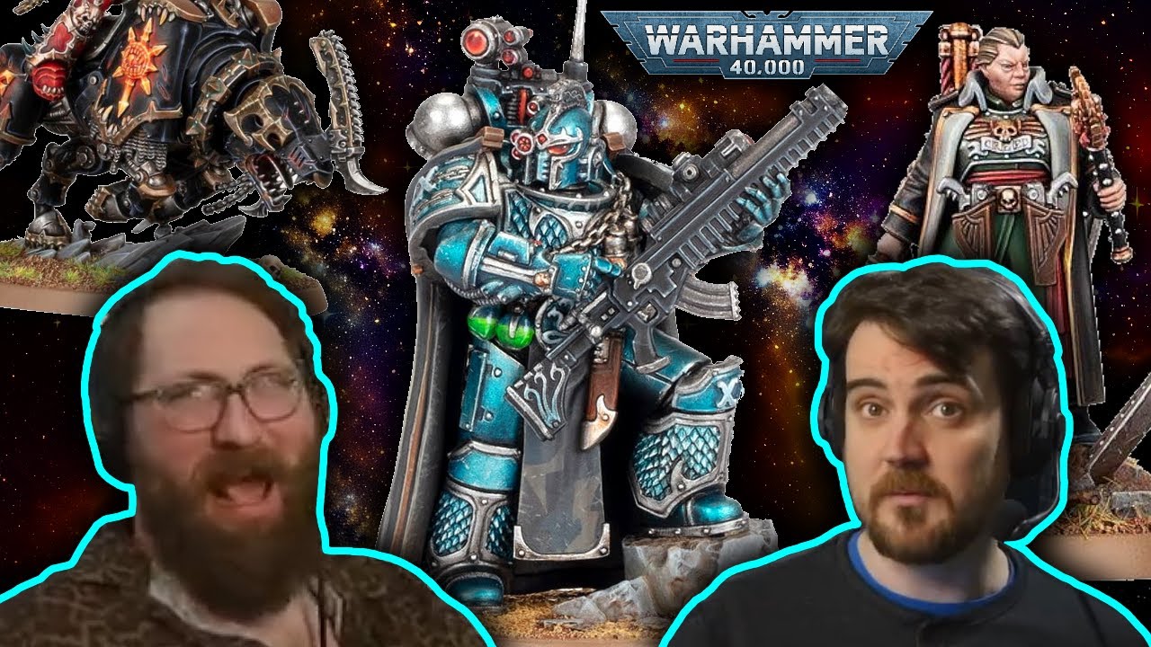 Warhammer Miniatures: Alpha Legion, World Eaters, Cadians - Tom and Ben