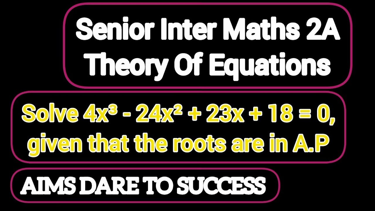 1#Решите уравнение 4x³ - 24x² + 23x + 18 = 0, учитывая, что корни находятся в арифметической прог...