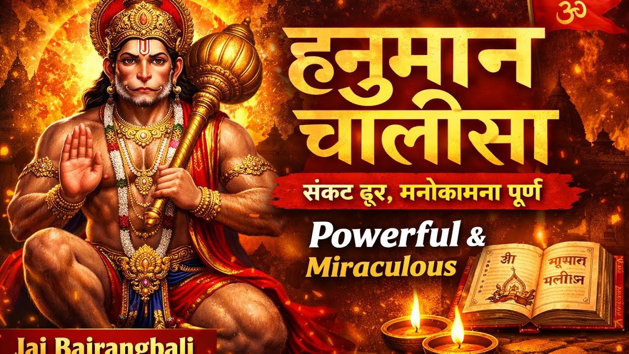 हनुमान चालीसा 🙏 | संकट मोचन हनुमान जी | Powerful Hanuman Chalisa for Peace & Strength