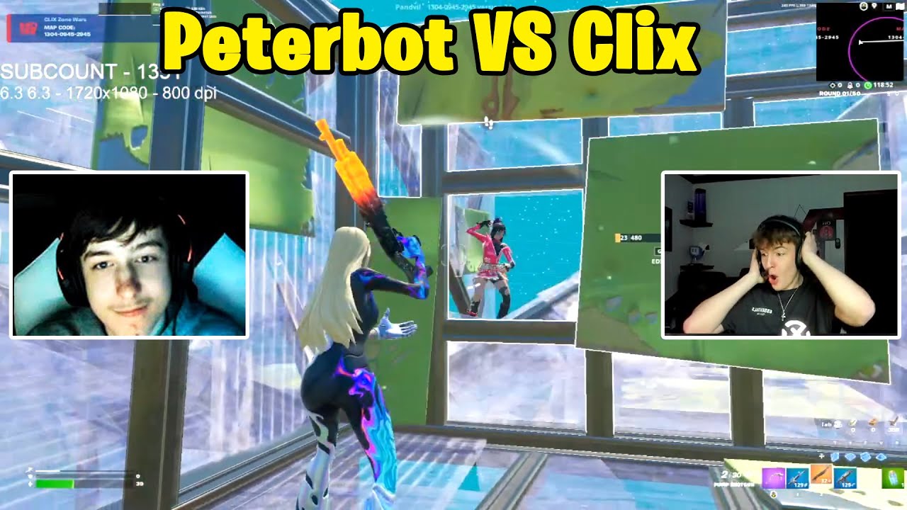 Peterbot VS Clix: токсичные бои 1 на 1!