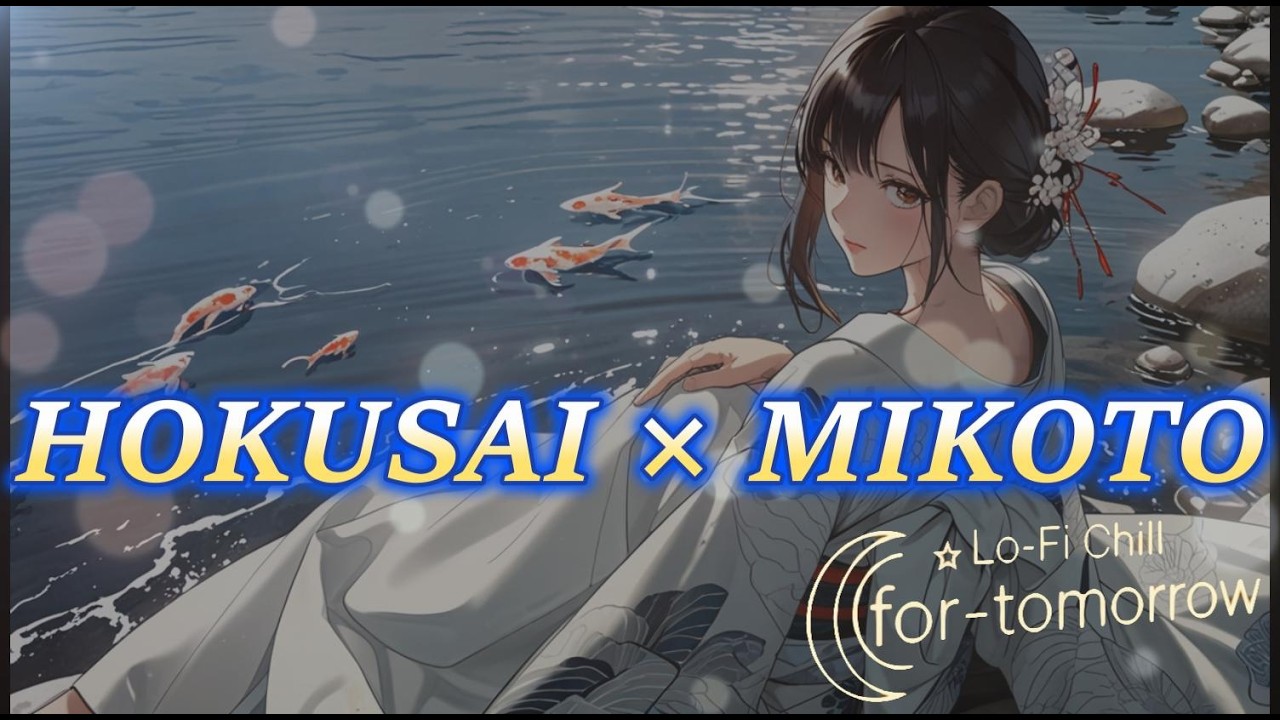 【作業用BGM】🌊 Mikoto’s Journey through Hokusai — Tōkaidō Yoshida（Summer Waters）｜Lo‑Fi Ukiyo‑e Experience