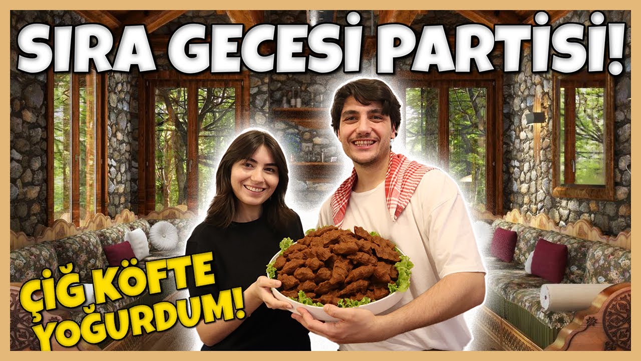 EN YAKIN ARKADAŞIMA EVDE SIRA GECESİ DÜZENLEDİM! Çiğ Köfte Yoğurdum, Sürpriz Doğum Günü Partisi 🥳