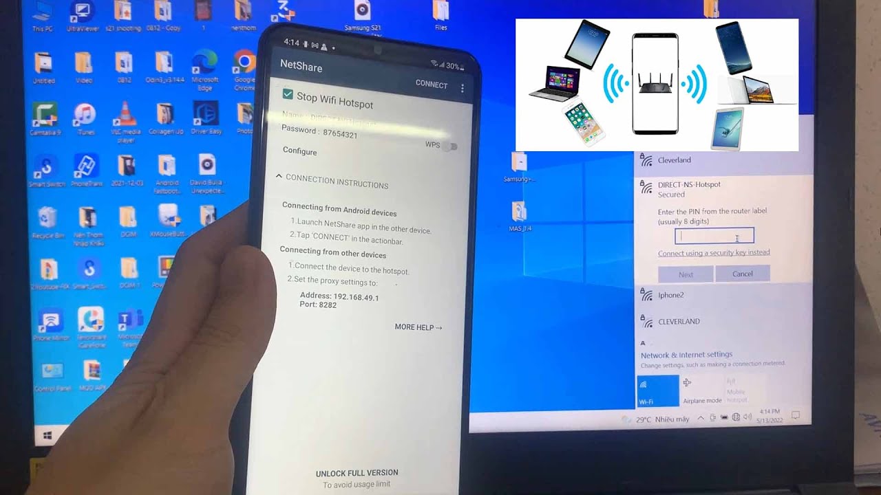 Как использовать телефон в качестве Wi-Fi-адаптера/модема для раздачи интернета на ПК | Приложени...