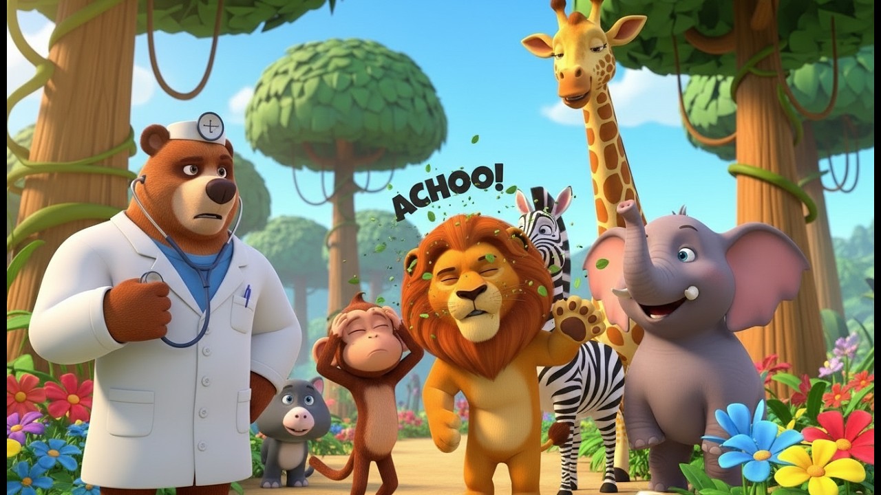 🎵 La Aventura del Oso del Médico de la Jungla | canciones infantiles | Canción para niños, Animales