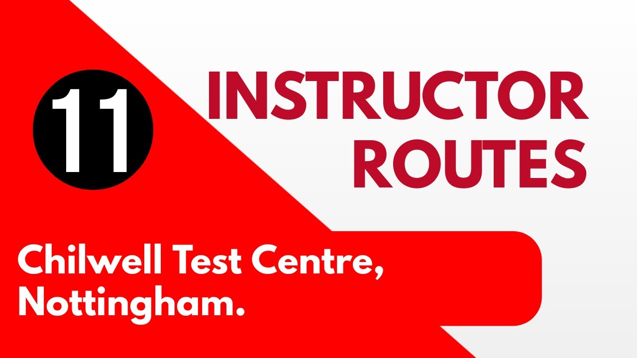 Chilwell Test Centre Nottingham Route 11 l Test Routes l Chilwell to Beeston to Bramcote Village l