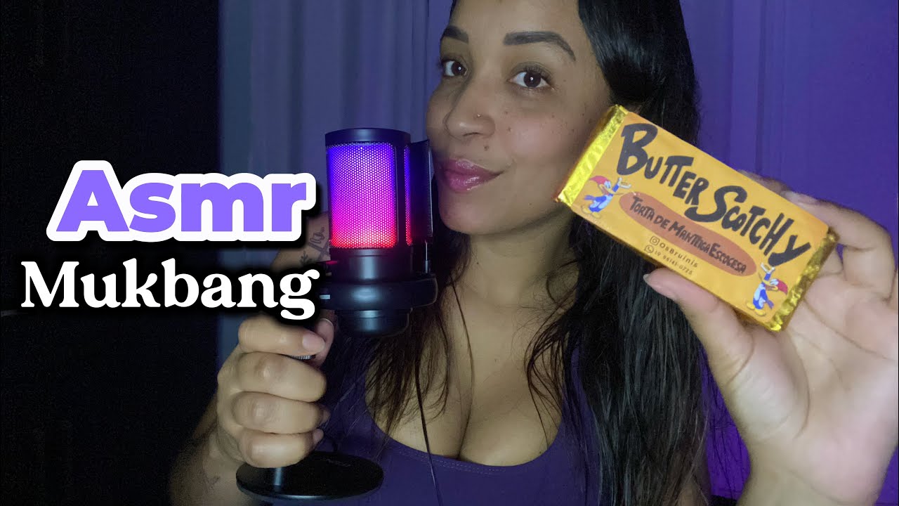 ASMR COMENDO TORTA DE MANTEIGA ESCOCESA / MUKBANG 