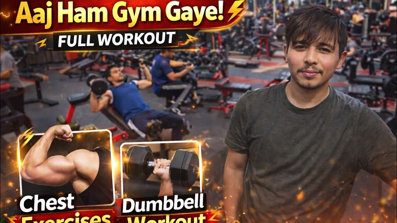 Aaj Ham Gym Gaye | Full Workout Routine | Chest & Dumbbell Training 🔥