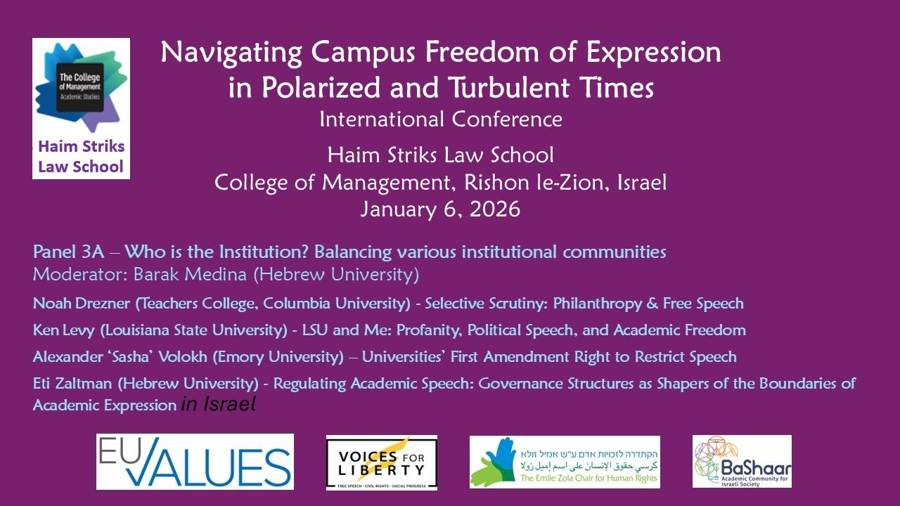 Panel 3A - Who is the Institution? Balancing various institutional communities