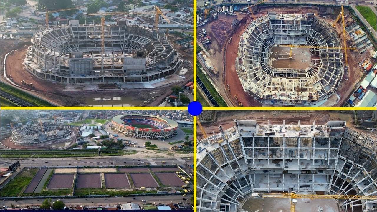 💯% TRAVAUX KINSHASA ARENA | 20.000 PLACES ( ÉVOLUTION DES TRAVAUX )