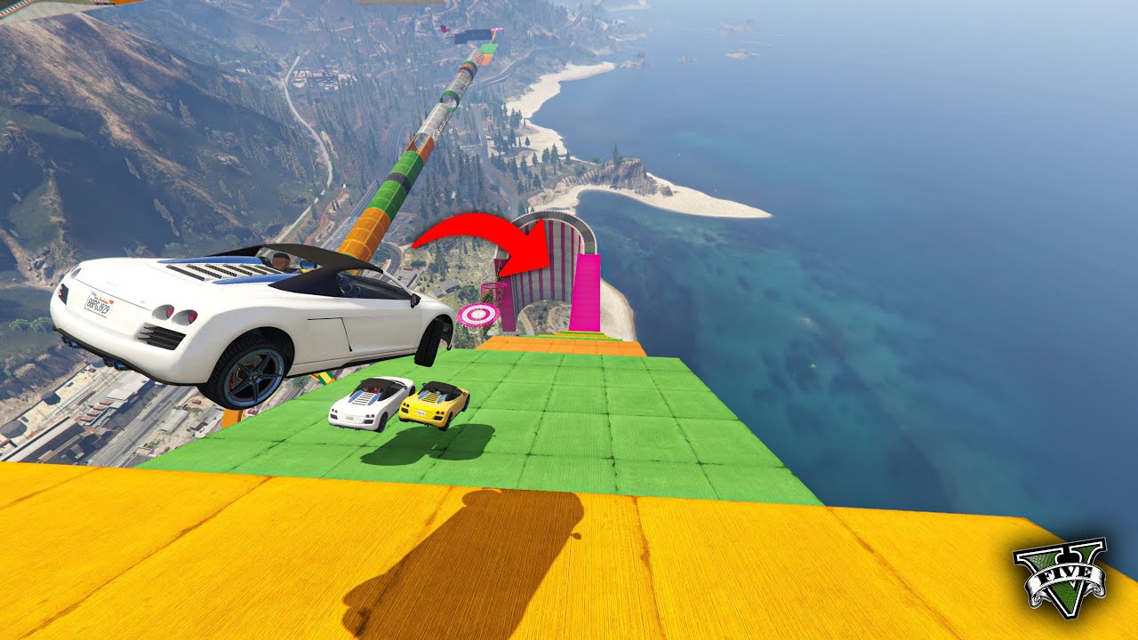 قراند 5 | طيحة مصغرة داخل باركور فيه السيارة الطائرة🔥 | GTA 5 Parkour