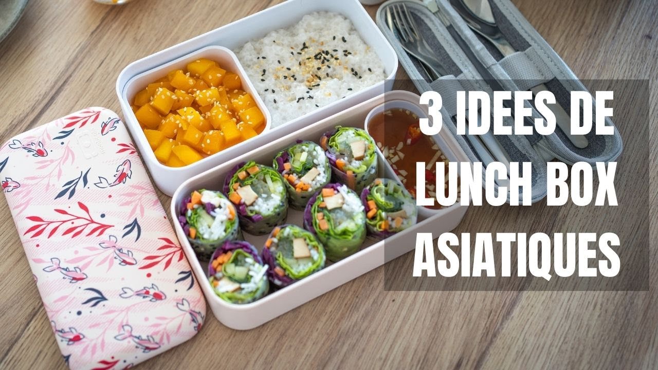 3 IDÉES DE DEJ BOX ASIATIQUES COMPLETS x MON BENTO - 6 recettes simples et efficaces