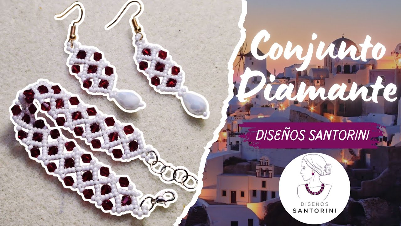 Como Hacer Pulsera Diamantes | Diseños Santorini ◇☆