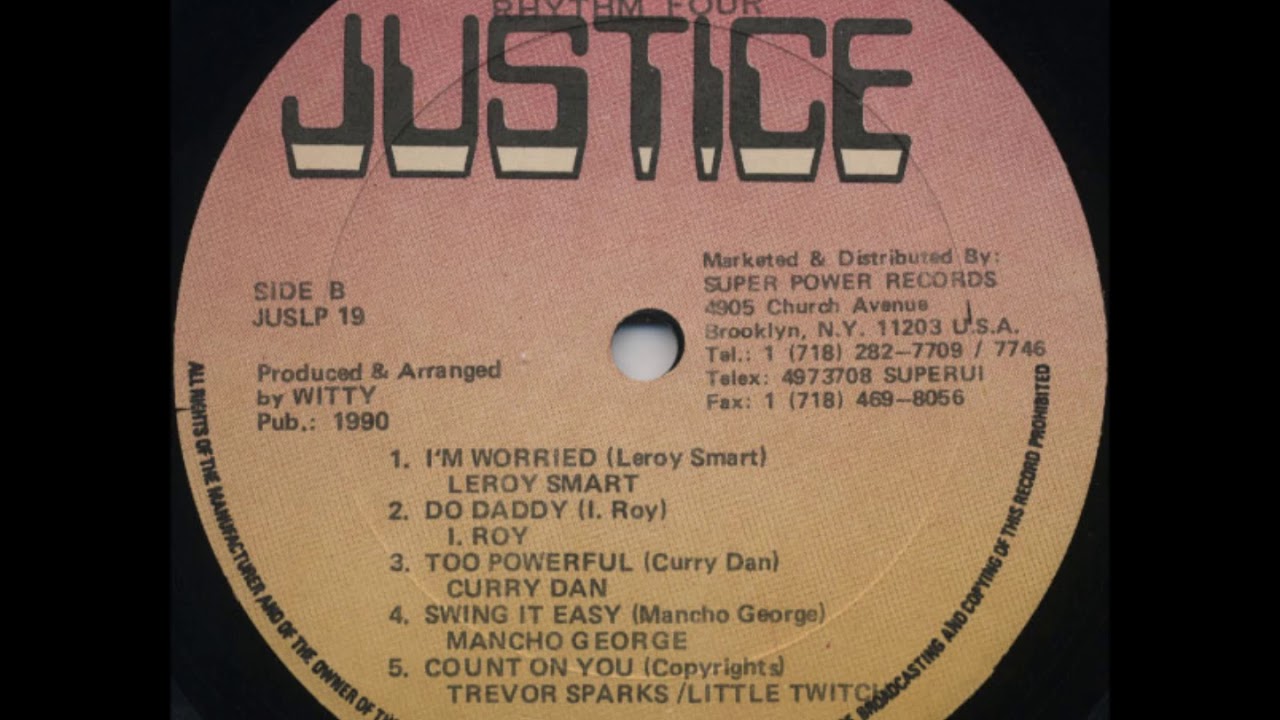 Curry Dan - Too Powerful - LP Justice 1990 - WITTY DIGITAL 90'S DANCEHALL